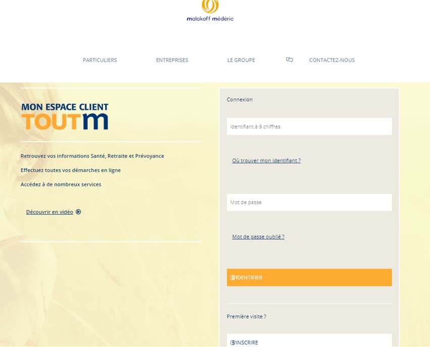 Mon Espace Client Toutm Malakoff Médéric En Ligne