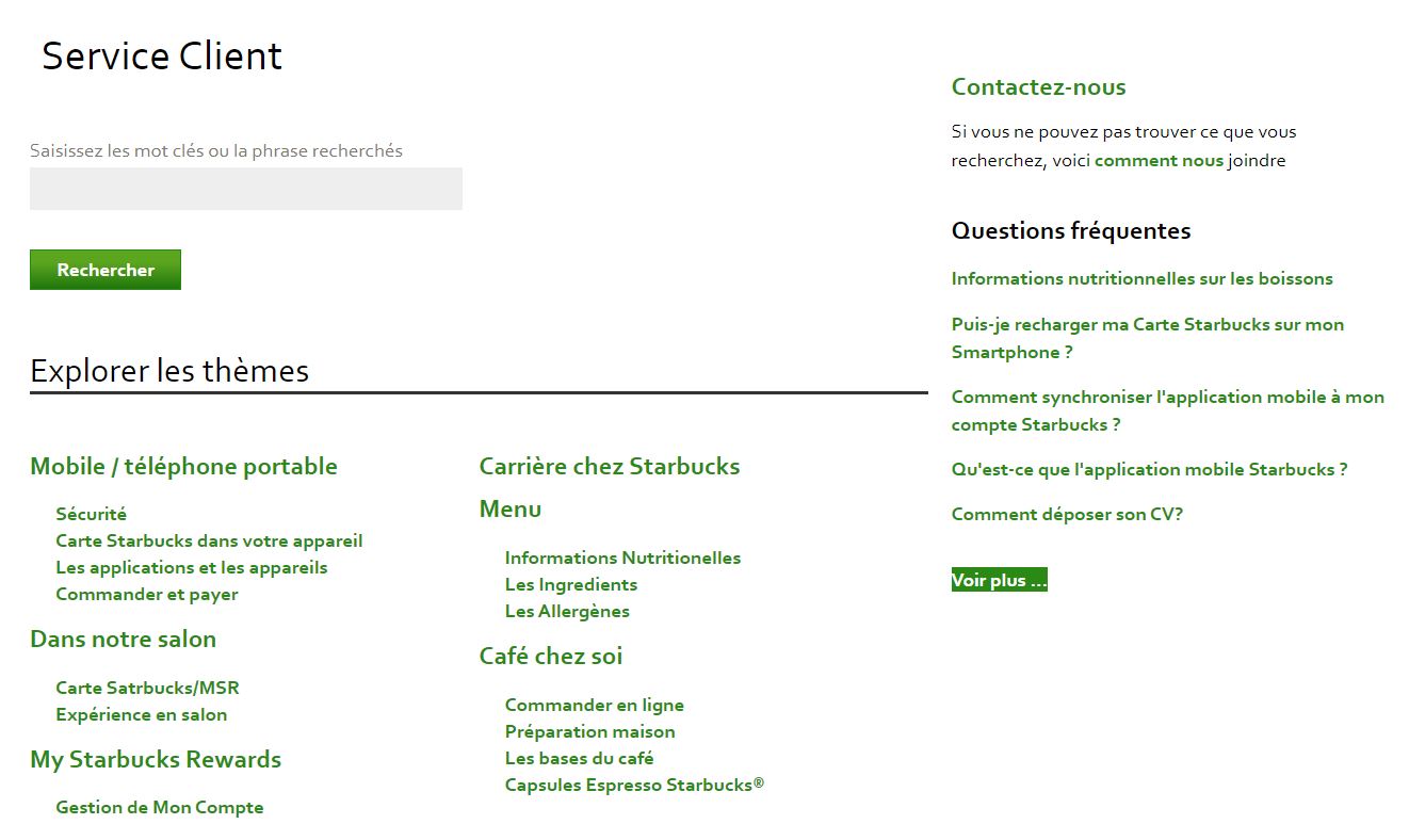 Joindre Starbucks Par Telephone Mail Ou Courrier 118500